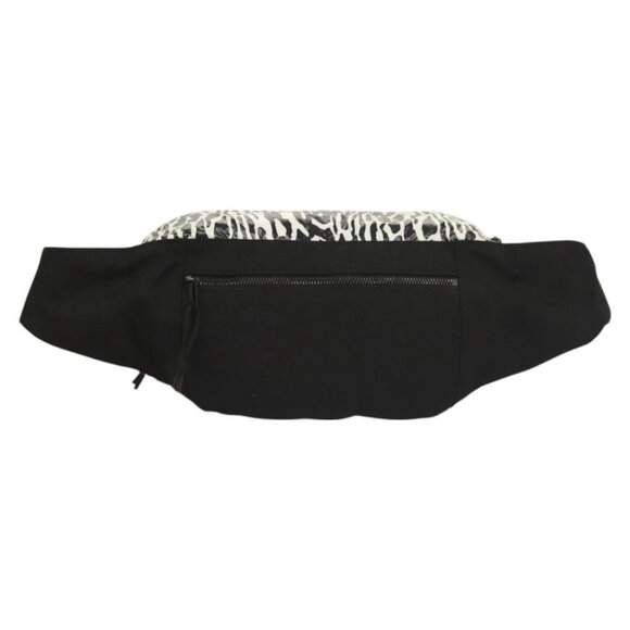 SAINT LAURENT Waist Bag Nylon Black White Auth - Picture 3 of 15